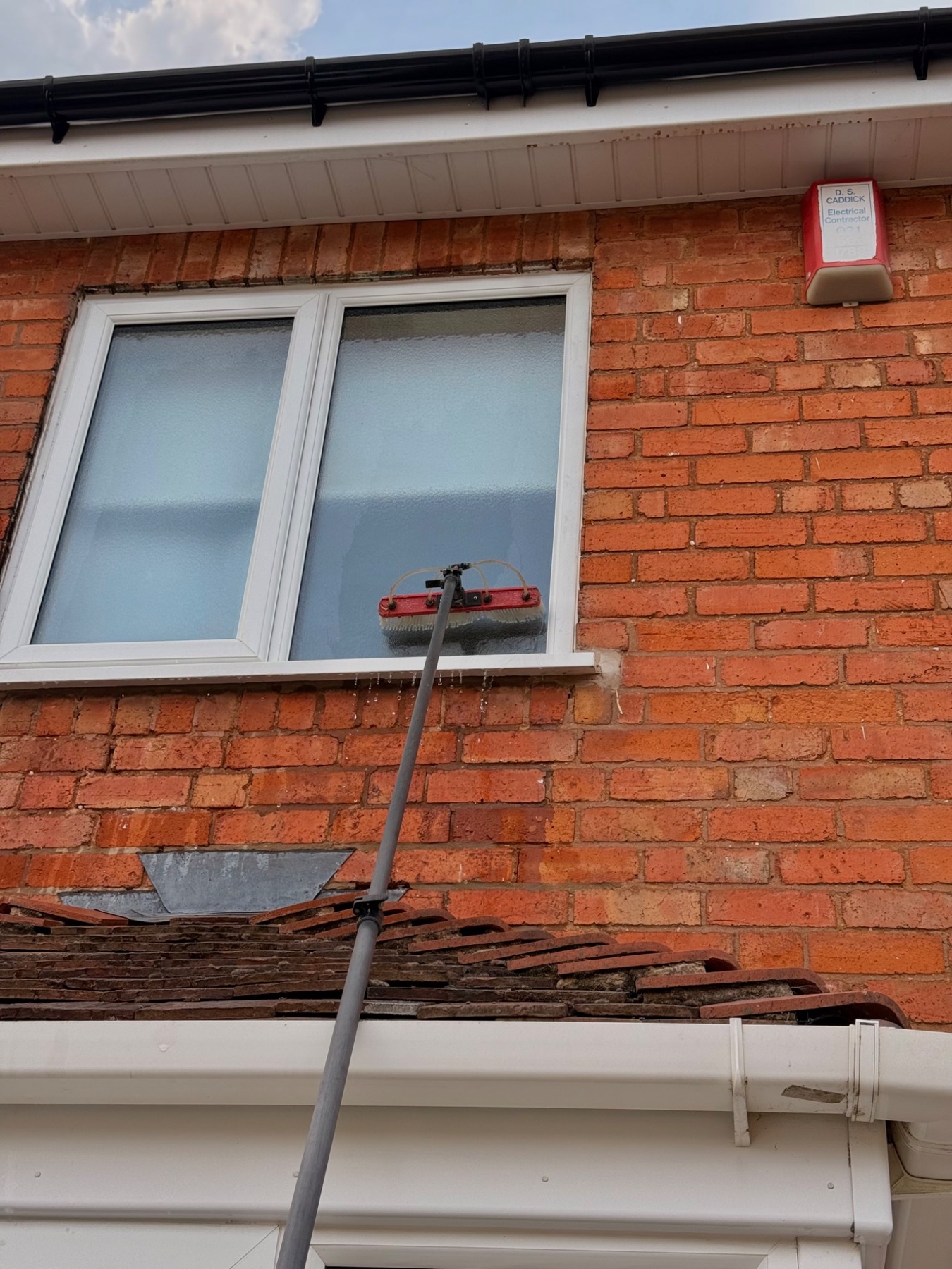 Professional reach-and-wash window cleaning at a Birmingham home